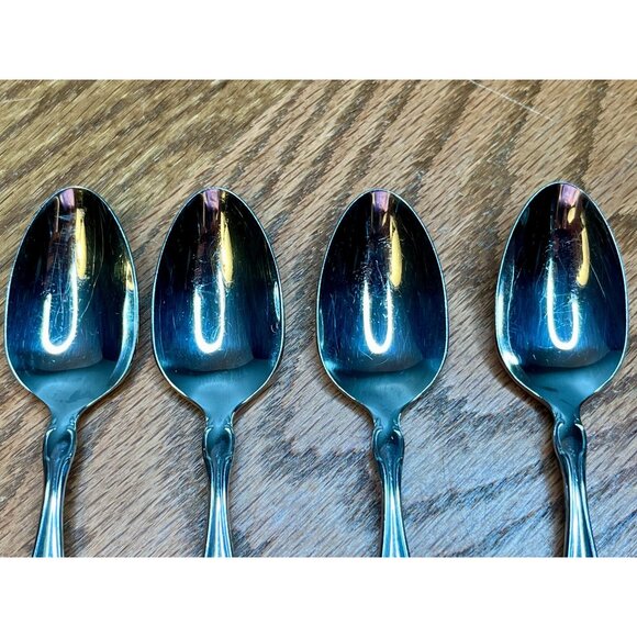 Set of 4 Oneida Community Cantata Teaspoons   stainless flatware 6" - Picture 2 of 11